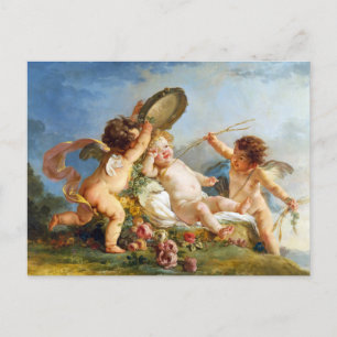 Awakening painting by Hughues Taraval Postcard