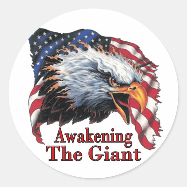 Awakening The Giant Classic Round Sticker (Front)