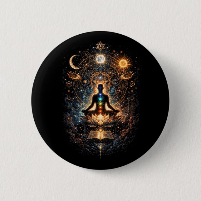 Awakening the Inner Cosmos 6 Cm Round Badge (Front)