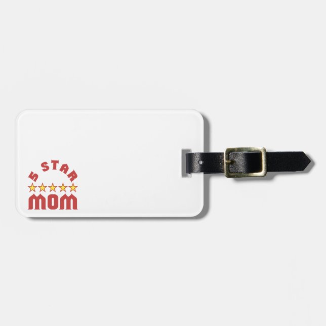 Award 5 Star Mum Luggage Tag (Front Horizontal)