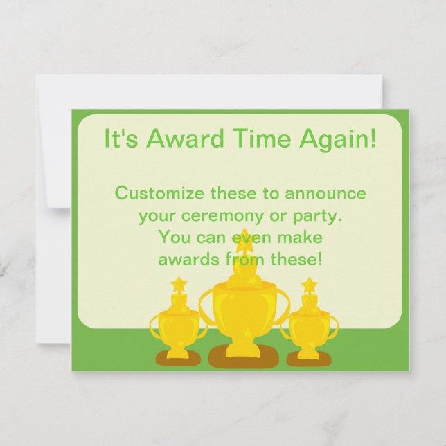 Award Ceremony or Party Invitation (Front)