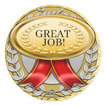 Award Medal Monogram Sticker