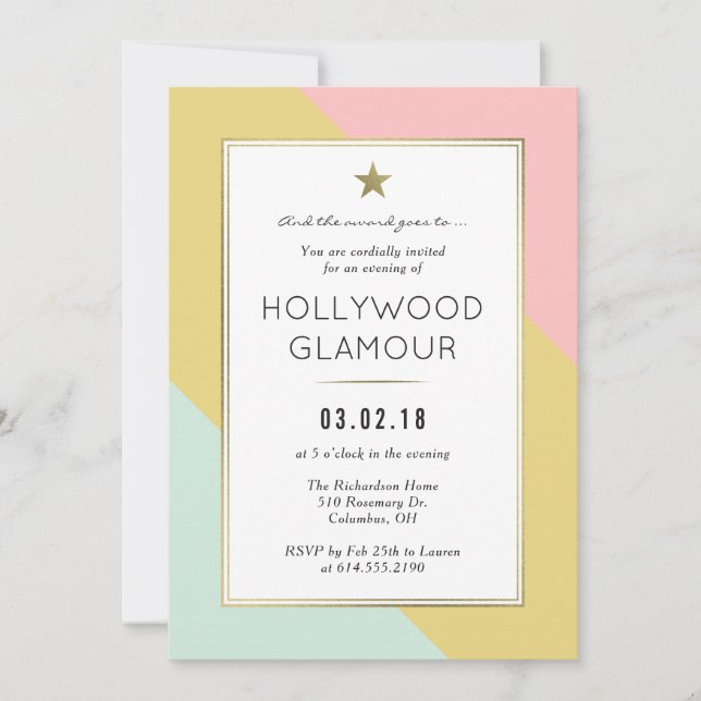 Award Viewing Oscar Party Movie Party Invitation (Front)