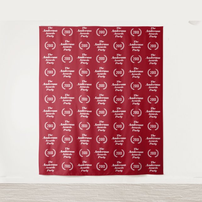 Award Viewing Party | Red Carpet Photo Backdrop Tapestry (Front)