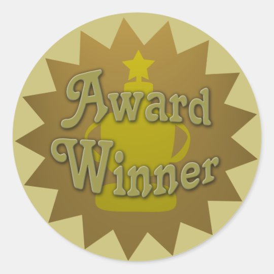Award Winner Book Promo Classic Round Sticker Zazzle.co.uk