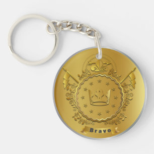 Award Winner Gold Silver Award Personalised NAME Key Ring