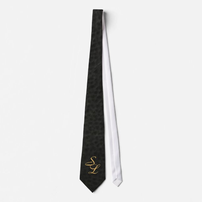Award Winning Monogram Leather Graduation Tie (Front)