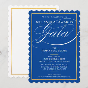 AWARDS GALA DINNER modern business royal blue gold Invitation