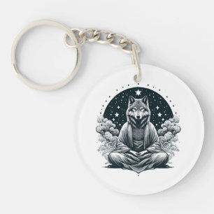 Aware Wolf Key Ring