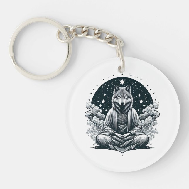 Aware Wolf Key Ring (Front)