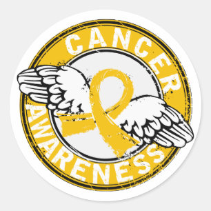 Awareness 14 Childhood Cancer Classic Round Sticker