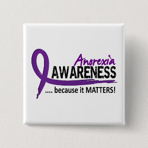 Awareness 2 Anorexia 15 Cm Square Badge