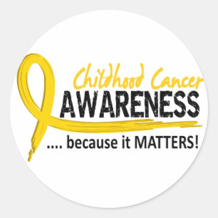 Awareness 2 Childhood Cancer Classic Round Sticker