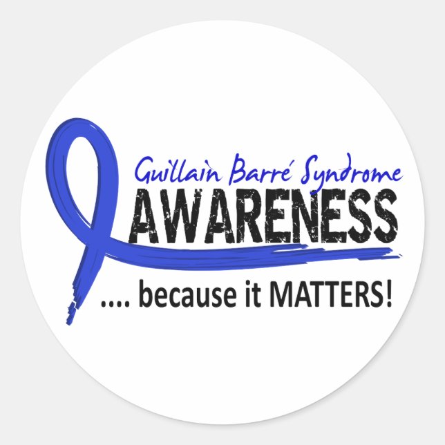 Awareness 2 Guillain Barre Syndrome Classic Round Sticker (Front)