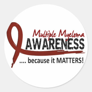 Awareness 2 Multiple Myeloma Classic Round Sticker
