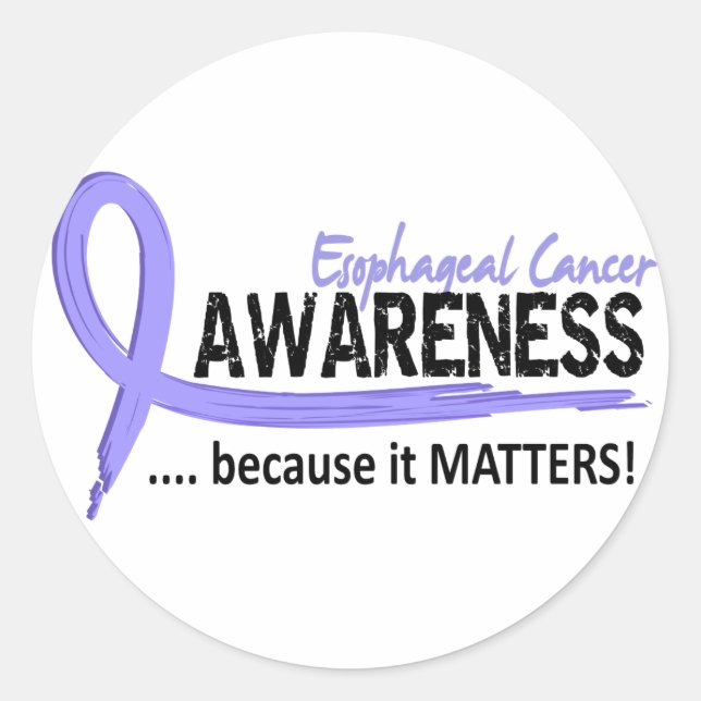 Awareness 2 Oesophageal Cancer Classic Round Sticker (Front)