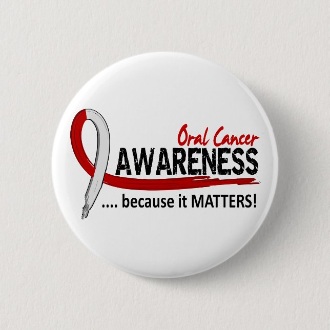 Awareness 2 Oral Cancer 6 Cm Round Badge (Front)