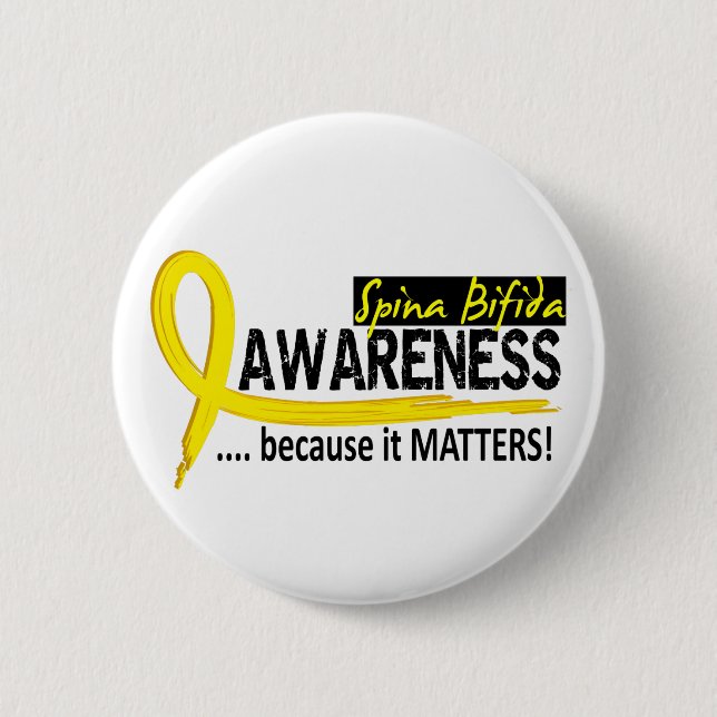 Awareness 2 Spina Bifida 6 Cm Round Badge (Front)