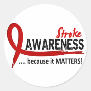 Awareness 2 Stroke Classic Round Sticker