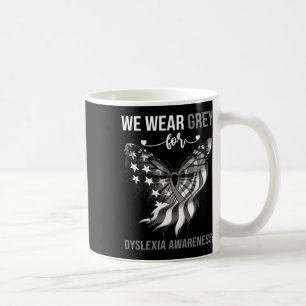 Awareness 4th July Grey Butterfly Coffee Mug