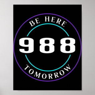 Awareness 988 Suicide Prevention  Poster