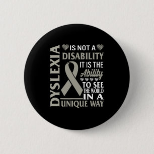 Awareness Ability See World Unique Not Disability  6 Cm Round Badge