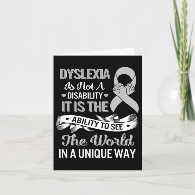 Awareness Ability See World Unique Not Disability  Card (Front)