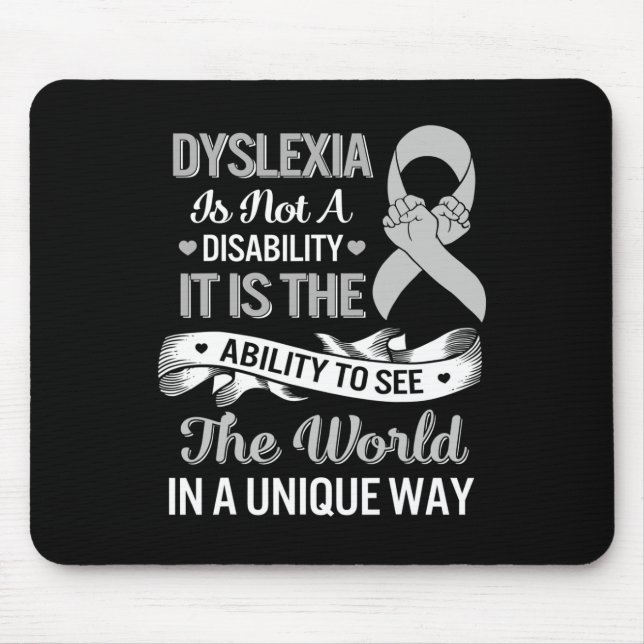 Awareness Ability See World Unique Not Disability  Mouse Mat (Front)