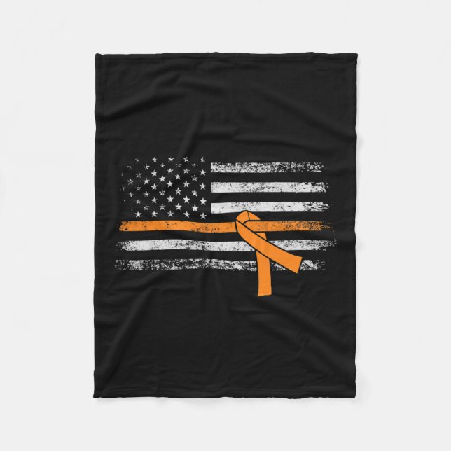 Awareness American Flag  Fleece Blanket (Front)