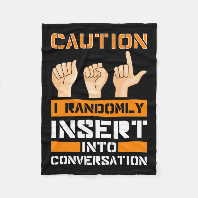 Awareness American Sign Language Hearing Loss Asl  Fleece Blanket (Front)