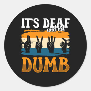 Awareness And Asl Hand Gesture Deaf Pride 1 Classic Round Sticker
