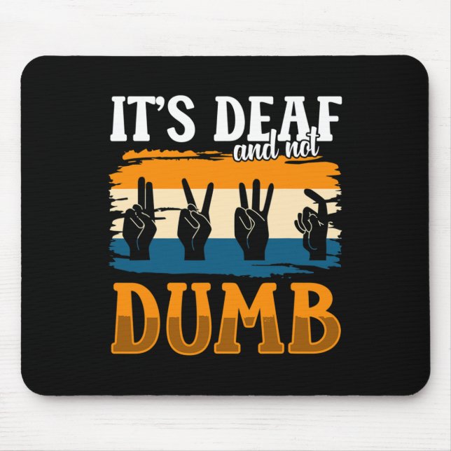 Awareness And Asl Hand Gesture Deaf Pride 1  Mouse Mat (Front)