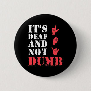Awareness And Asl Hand Gesture Deaf Pride  6 Cm Round Badge