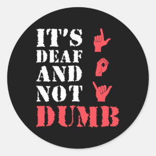 Awareness And Asl Hand Gesture Deaf Pride  Classic Round Sticker