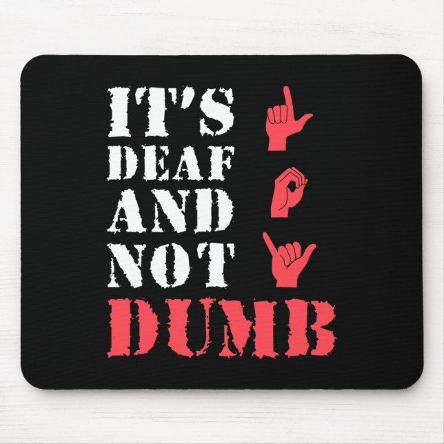 Awareness And Asl Hand Gesture Deaf Pride  Mouse Mat (Front)