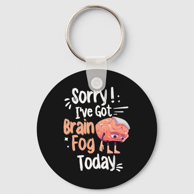 Awareness And Fibro Fog Fibromyalgia Brain Fog  Key Ring (Front)