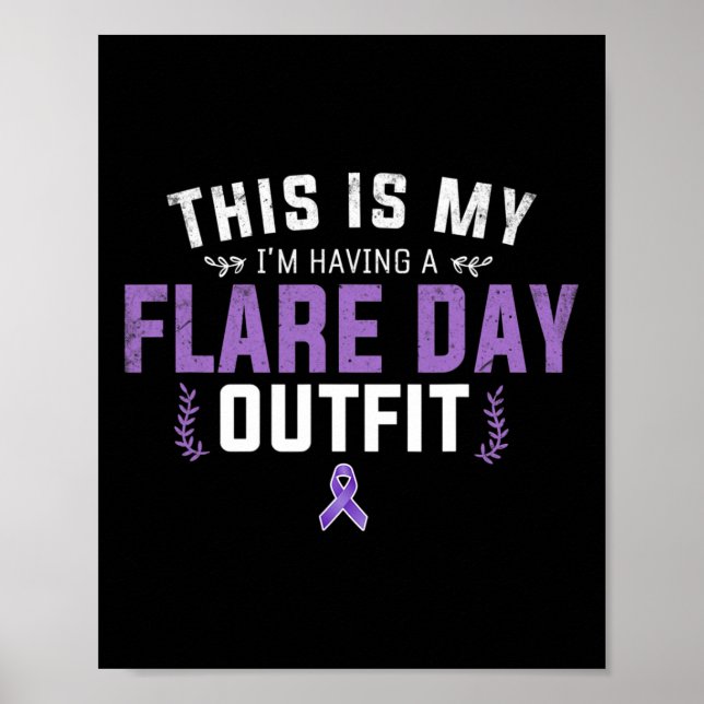 Awareness And Fibromyalgia Spoonie This Is My Flar Poster (Front)