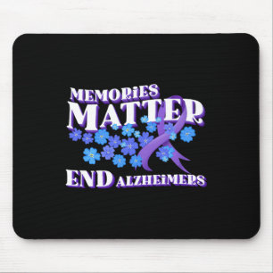 Awareness And Gifts Purple Ribbon And Forget Me No Mouse Mat