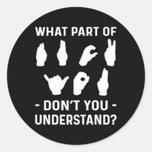 Awareness. Asl Awareness  Classic Round Sticker