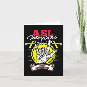 Awareness Asl Deafness Hearing Loss Warrior Card