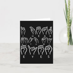 Awareness Asl Sign Language American Sign Language Card