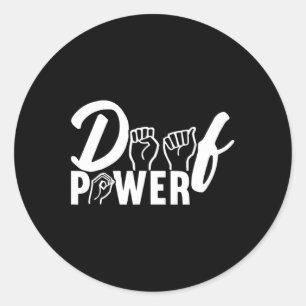 Awareness Asl Sign Language American Sign Language Classic Round Sticker