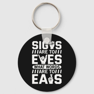 Awareness Asl Sign Language American Sign Language Key Ring