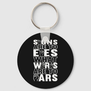 Awareness Asl Sign Language American Sign Language Key Ring