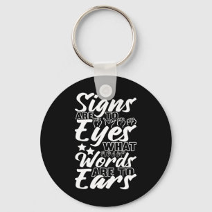 Awareness Asl Sign Language American Sign Language Key Ring