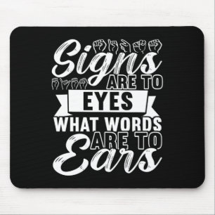 Awareness Asl Sign Language American Sign Language Mouse Mat