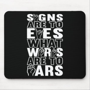 Awareness Asl Sign Language American Sign Language Mouse Mat