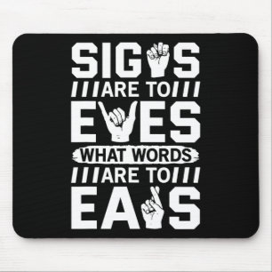 Awareness Asl Sign Language American Sign Language Mouse Mat