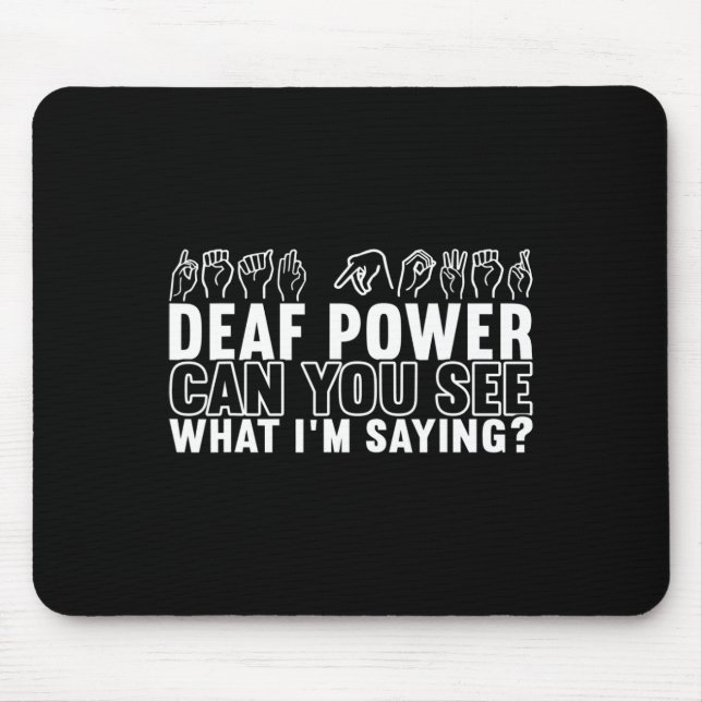 Awareness Asl Sign Language American Sign Language Mouse Mat (Front)