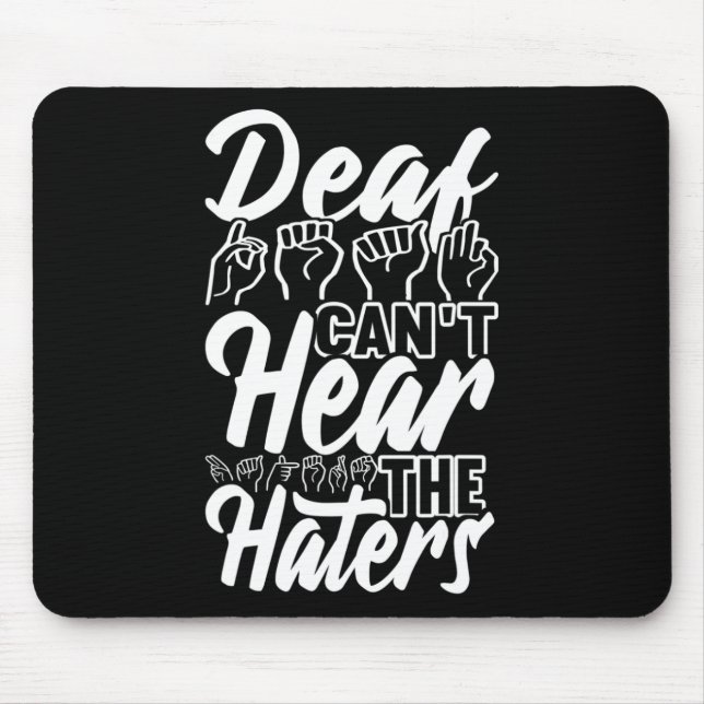 Awareness Asl Sign Language American Sign Language Mouse Mat (Front)
